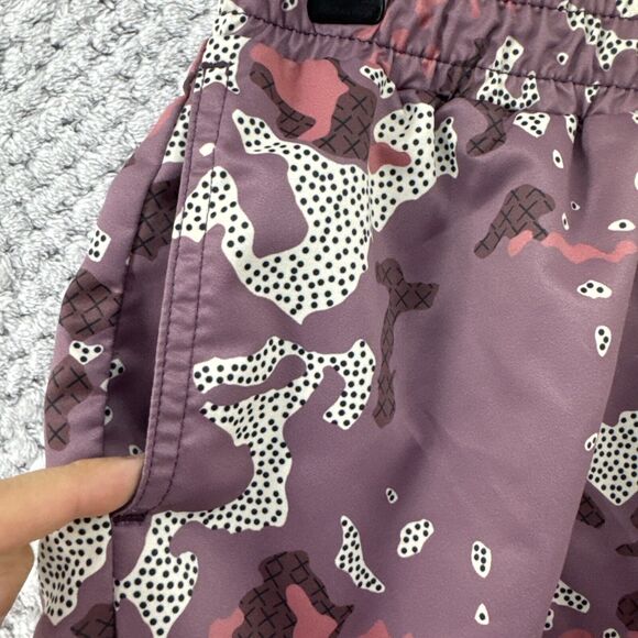 Maaji Shorts Women L Purple Abstract Running Shorts Build In Briefs Side Pockets - Picture 5 of 14